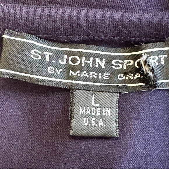 St. John Sport Rhinestone Embellished American Flag Shirt size Large - Picture 5 of 9